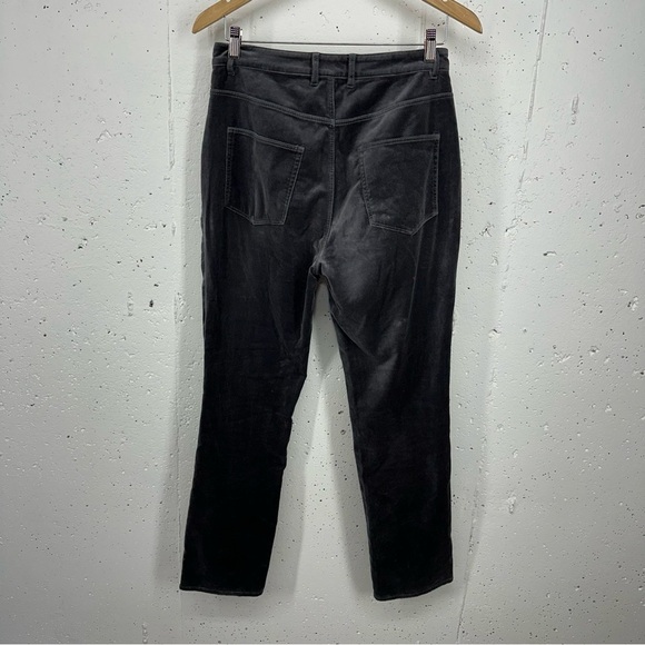 La Vie Women’s size 29 Clemence Gray Velvet High Rise Skinny Straight Leg Pants - Picture 6 of 16
